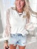 It's All in the Bow Details Lace Sleeve Top