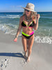 Neon Voltage V-Wire Color Block Bikini Swimsuit| SALTY WAVE - Final Sale