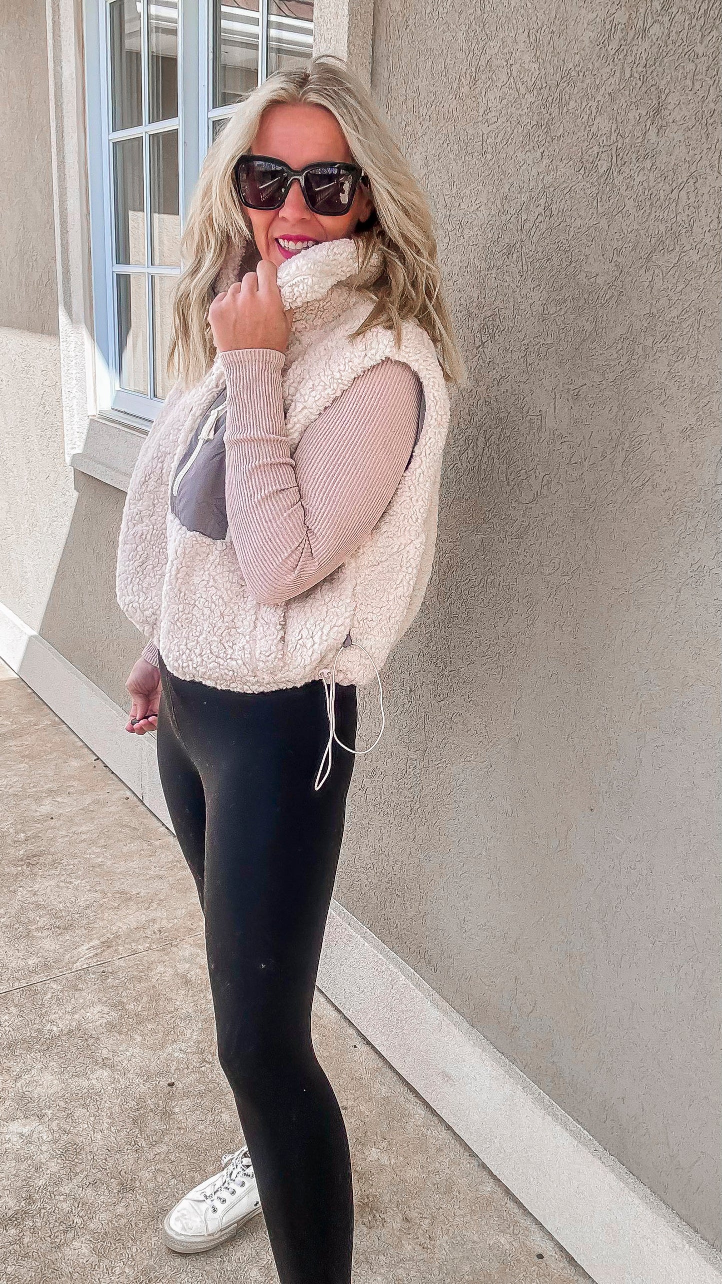 Sherpa Half Zip Sleeveless Sweater (3 COLORS)  | OLI & HALI *NASHVILLE LIVE PREORDER