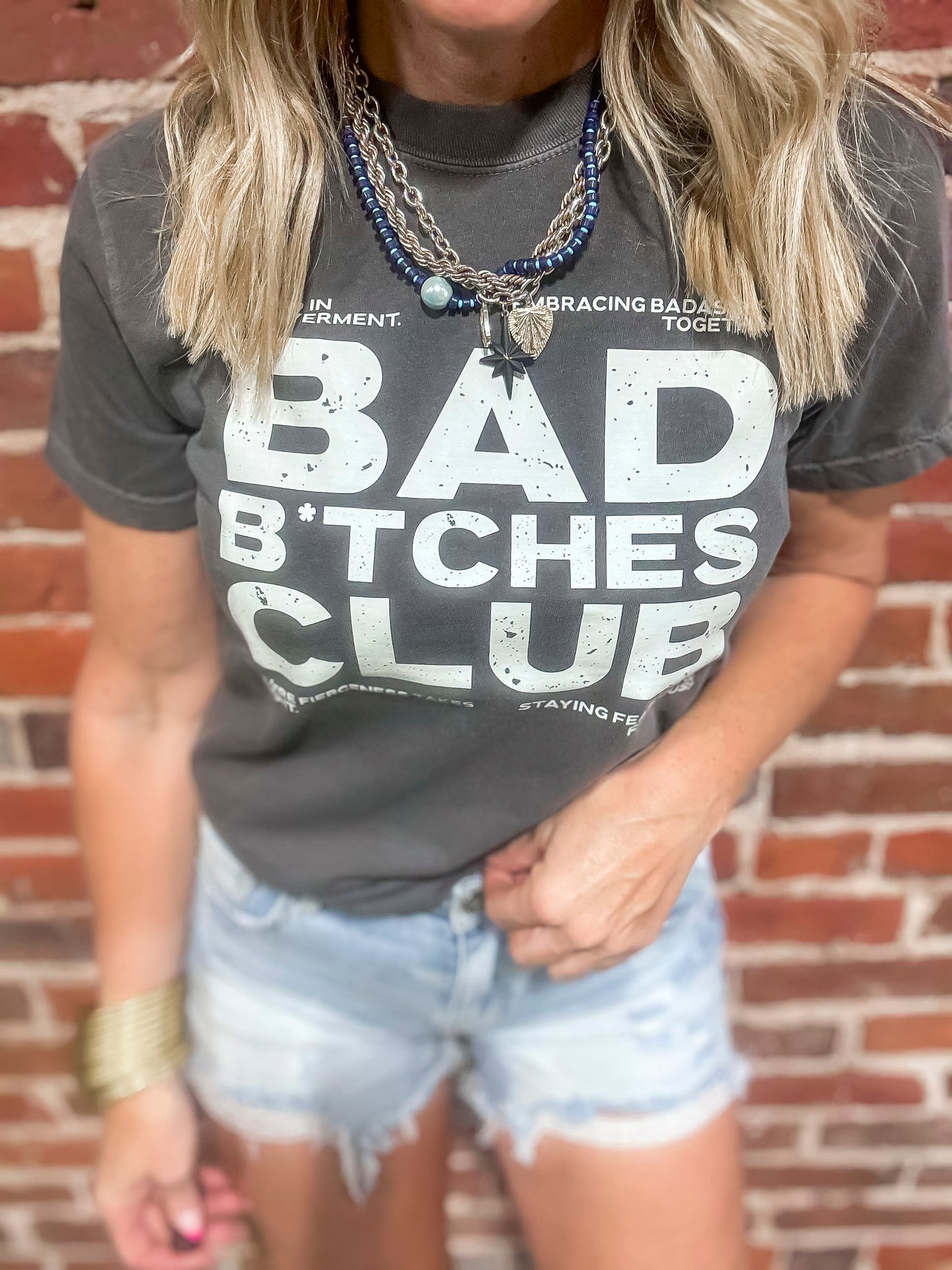 Bad Bitches Club Garment Dyed Graphic T-shirt