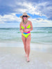 Neon Voltage V-Wire Color Block Bikini Swimsuit| SALTY WAVE - Final Sale