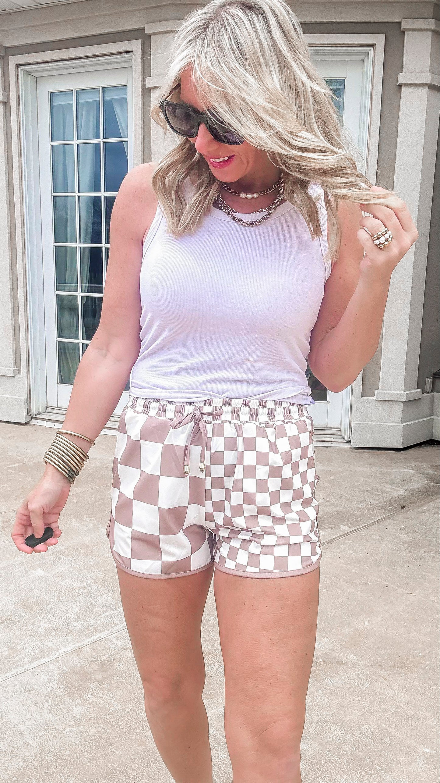 Checkered Dreams Everyday Shorts| JESS LEA - Final Sale