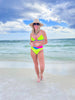 Neon Voltage V-Wire Color Block Bikini Swimsuit| SALTY WAVE - Final Sale