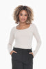 Slim Fit Scoop Neck Long Sleeve Top | MONO B