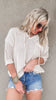 Sheer Knit Hoodie Pullover Sweater