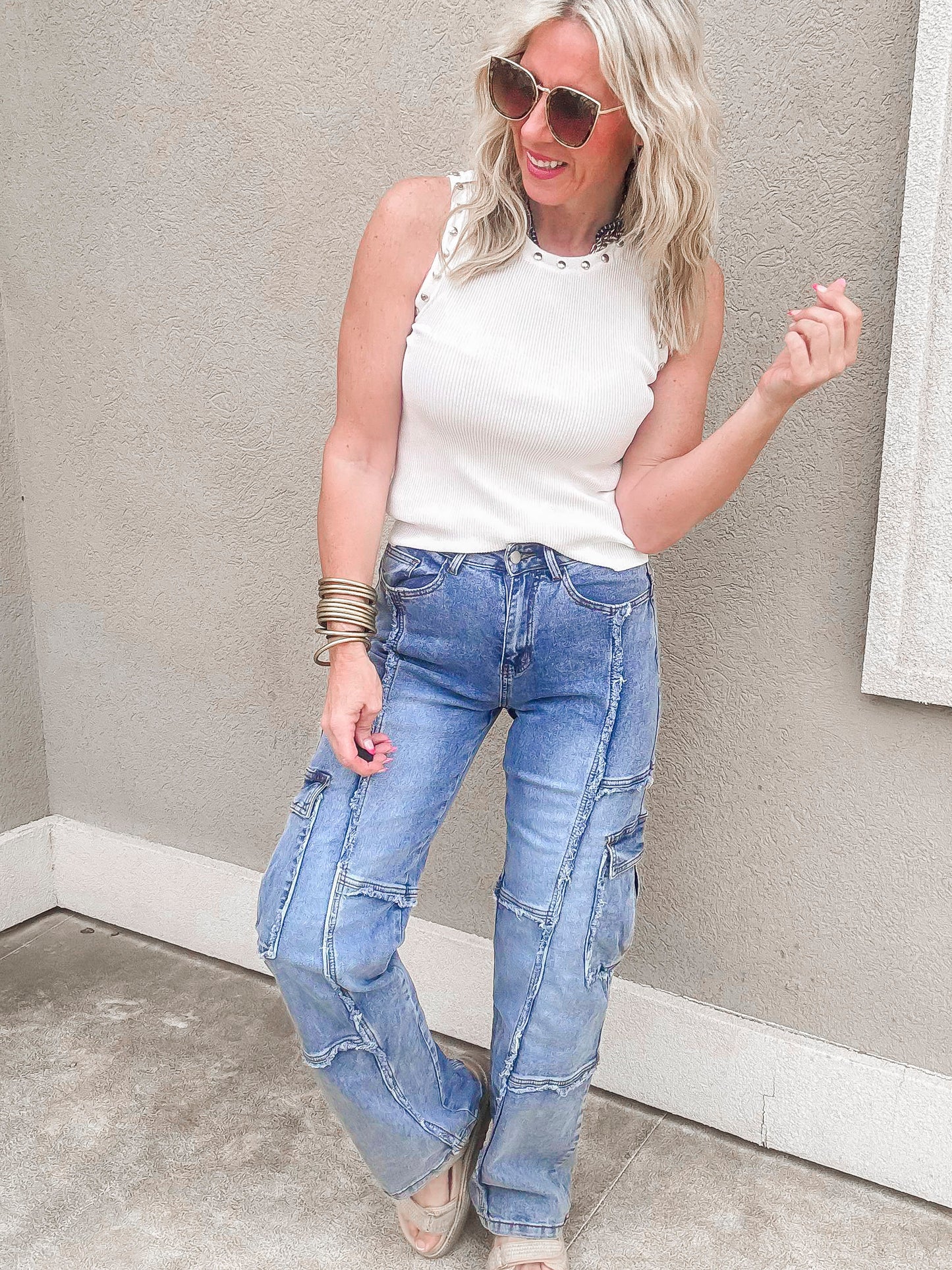 Laylin Cargo Denim Pants