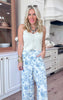 Blue Blossom Soft Linen Pants - Final Sale