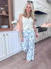 Blue Blossom Soft Linen Pants - Final Sale