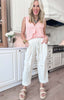 Ivory Patchwork Pants | POL - Final Sale
