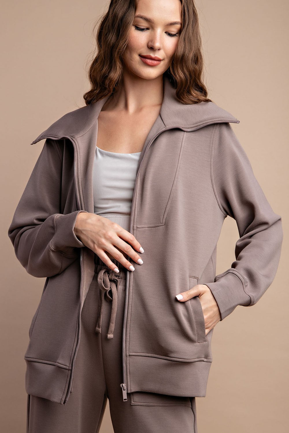 Modal Full Zip Jacket | RAE MODE