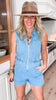 Mineral Wash Sleeveless Romper