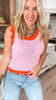 Scalloped Pointelle Knit Sweater Tank
