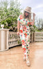 Floral Printed Tie Waist Jumpsuit