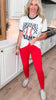 Sidelines Baseball Mama Ringer Graphic T-shirt