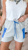 Jacquard Stripe Casual Short Pants