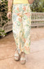 Floral Eyelet Lace Straight Leg Pants**