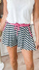 Stripe French Terry Flare Shorts - Final Sale
