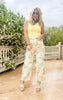 Floral Eyelet Lace Straight Leg Pants**