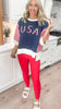 USA Logo Patch French Terry Top