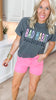 Hot Pink High Rise Cuffed Shorts | Risen