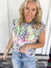 Leopard Print Dolman Short Sleeve Knit Top | HAPTICS - Final Sale