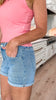 High Rise Double Cuffed Denim Short | LOVERVET by Vervet - Final Sale