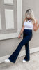 Nylon Rib Flare Leggings | RAE MODE