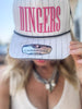 Dingers Baseball White Stripe Trucker Hat