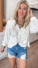 Cream Hoodie in Lace | POL