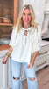 Drift Away Airflow Batwing 3/4 Sleeve Top