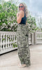 Mineral-washed Paint Splatter Detail Camo Pants