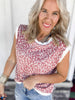Leopard Print Dolman Short Sleeve Knit Top | HAPTICS - Final Sale