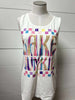 Color Check Lake Junkie Garment Dyed Graphic Tank Top