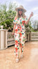Floral Printed Tie Waist Jumpsuit