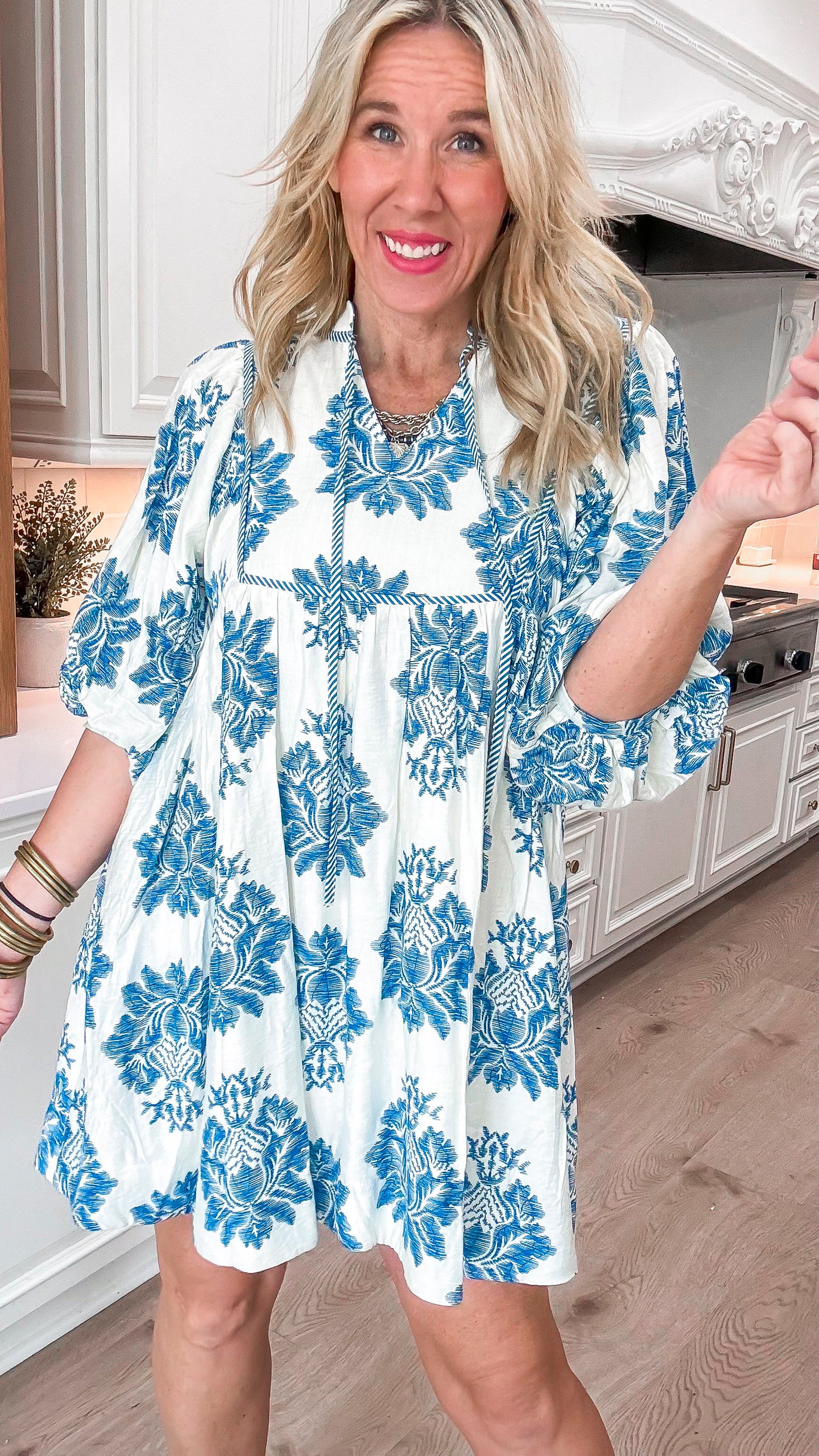Petal & Poise Floral Printed Dress - Final Sale