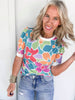 Floral Print Knit Top With Back Bow Tie Detail | HAPTICS - Final Sale
