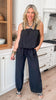 Breezy Chic Bubble Hem Top & Wideleg Pants Set