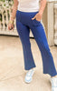 Navy 4 Stripes Track Pants.