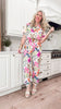 Pink Tropical Floral Jumpsuit