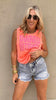 Tanned and Tipsy Garment Dyed Graphic Tank Top
