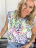Leopard Print Dolman Short Sleeve Knit Top | HAPTICS - Final Sale