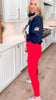 USA Half Zip Oversized Sweatshirt