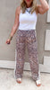 Leoprd Stripe Track Pants