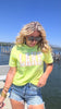 Neon Yellow LAKE Garment Dyed Graphic T-shirt