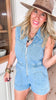 Mineral Wash Sleeveless Romper