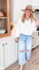Knotted Front Detail 3/4 Sleeve Shirt