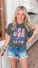 1776 USA Garment Dyed Graphic Boxy Crop T-shirt - Final Sale