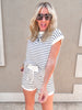Striped Terry Top And Short Sets