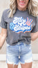 Stars & Stripes Garment Dyed Graphic Boxy Crop T-shirt - Final Sale