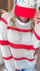 See My Stars and Stripes Crochet Loose Pullover Top